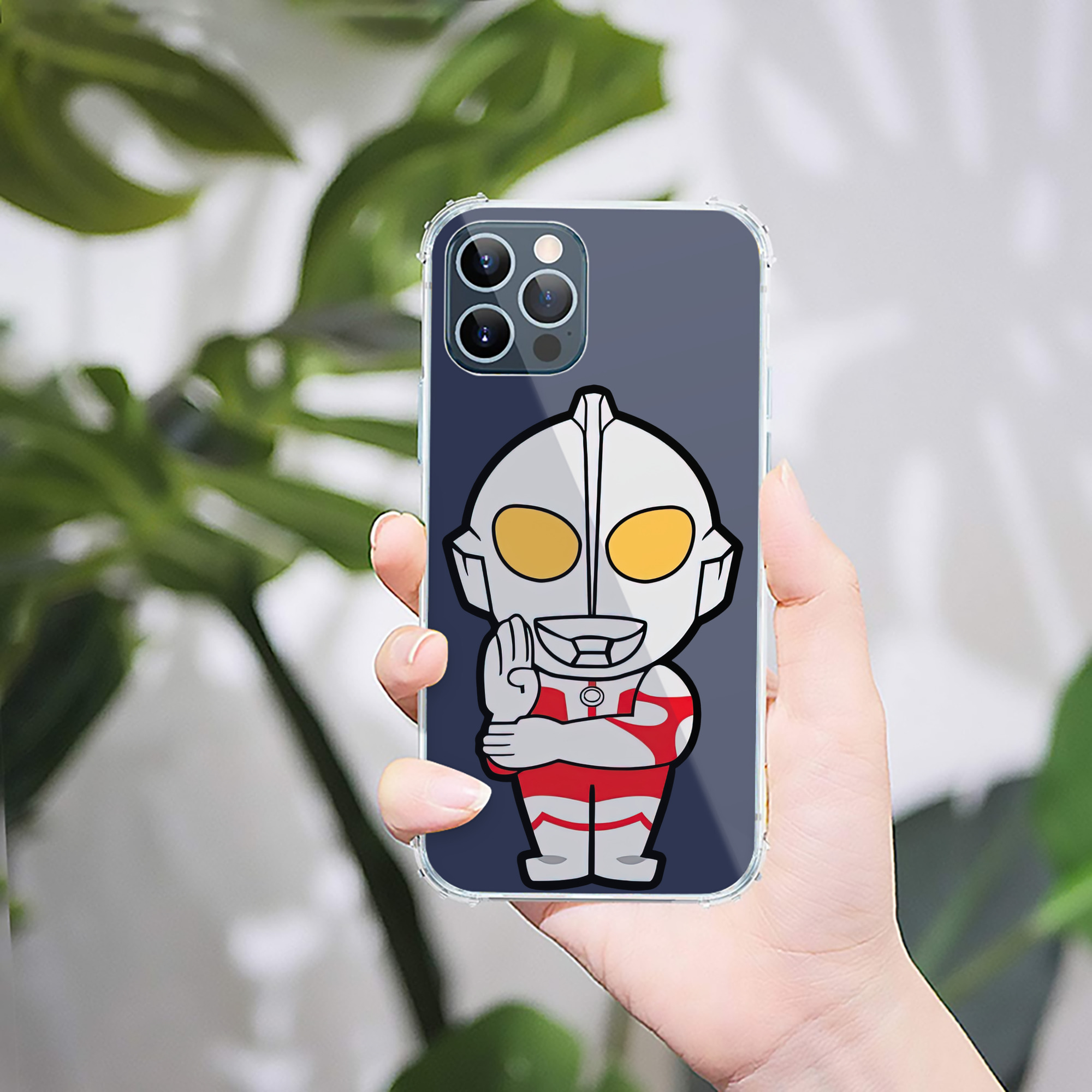 （画像用） ウルトラマン Ultraman 【iPhone 12シリーズ対応】透明スマホケース（クリアソフトケース）
